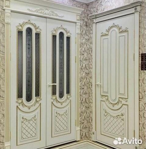 Межкомнатные двери классика с узором