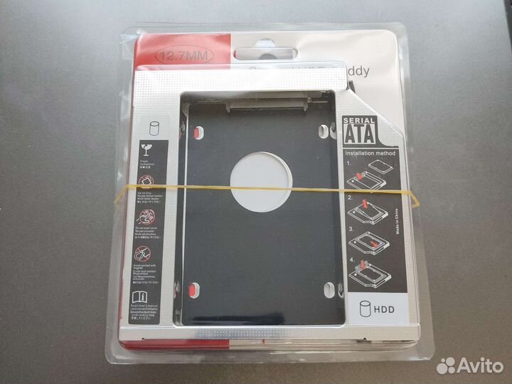 Переходник/Caddy/Optibay 12.7 мм для SSD/HDD