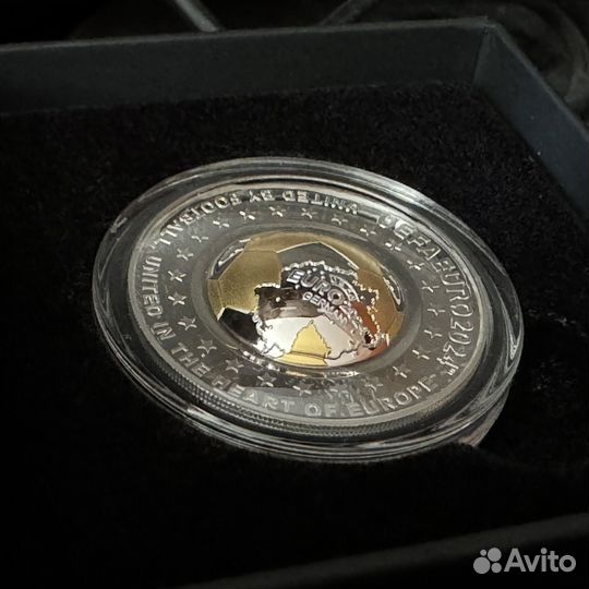 Монета uefa euro 2024 серебро