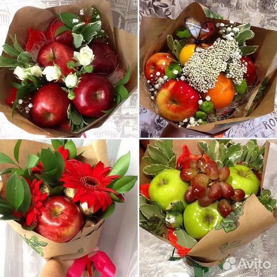 Фруктовые букеты, букеты из сухофруктов под заказ