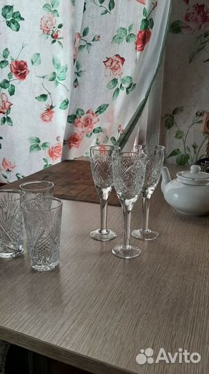 Фужеры СССР,хрустальные рюмки
