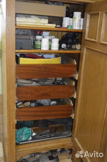 Тумба тумбочка шкафчик, старинная дубовая с модер