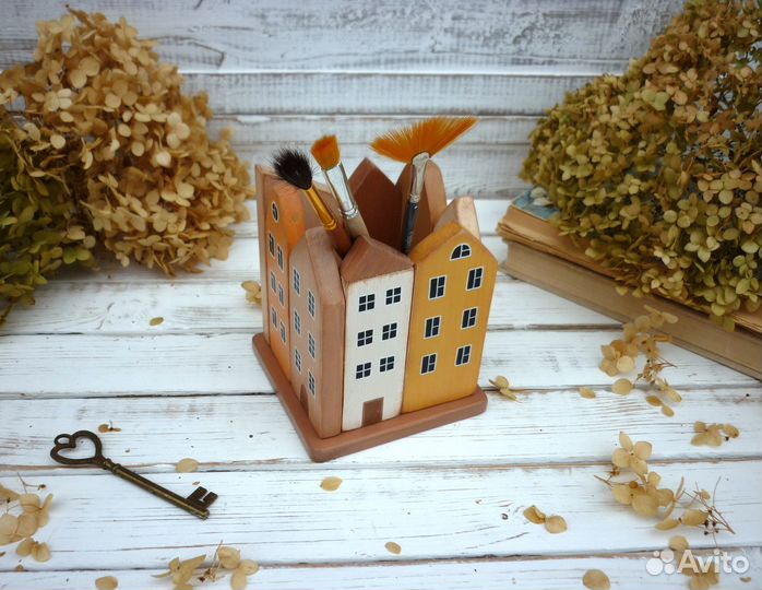 Карандашница из дерева. Органайзер настольный