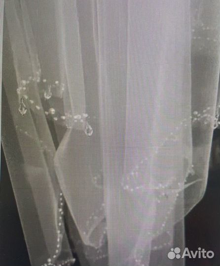 Свадебная фата длинная