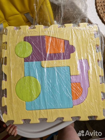 Детский коврик мягкий пазл 16 шт