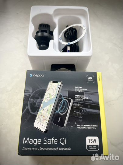 Держатель с беспроводной зарядкой Deppa Qi
