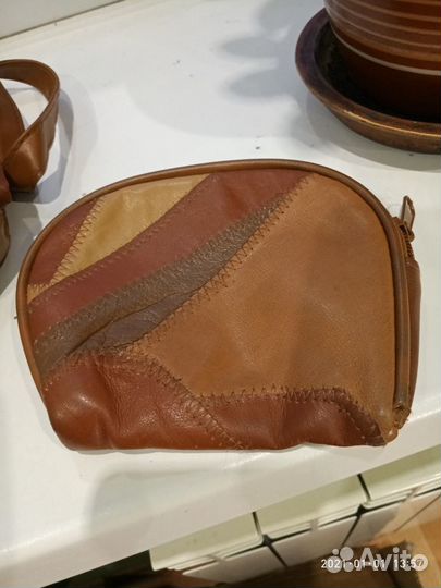 Сумка кожаная комби в наборе