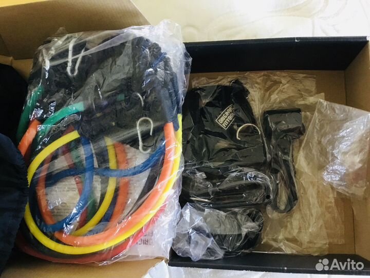 Набор эспандеров трубчатых и аксессуаров в сумке