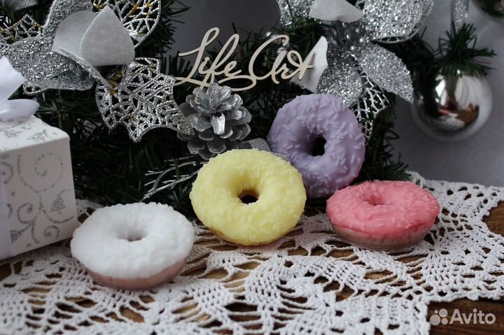 Мыло ручной работы Пончики