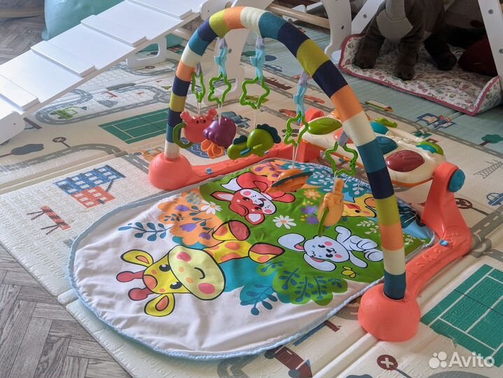 Развивающий коврик с пианино Жирафики