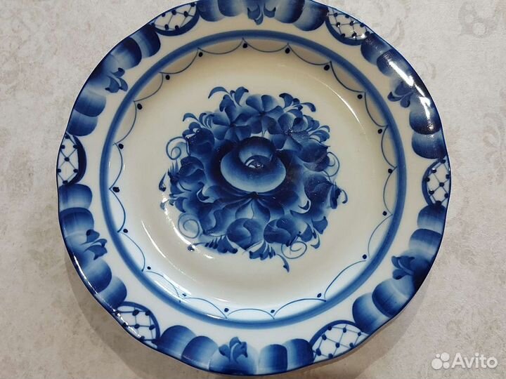 Гжель тарелка