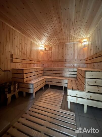 Баня на дровах с бассейном