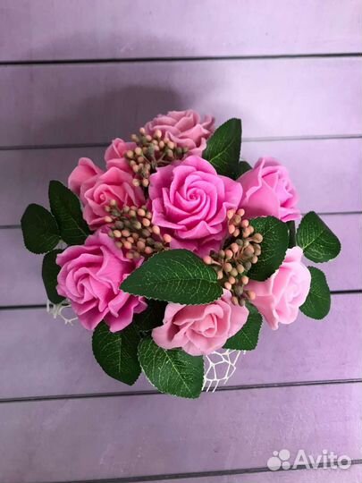 Букет цветов из мыла