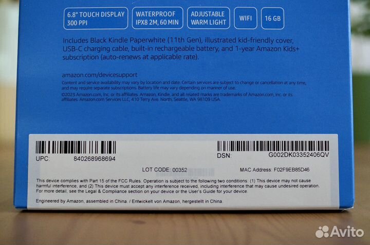 Amazon Kindle PaperWhite 16gb Kids + Чехол