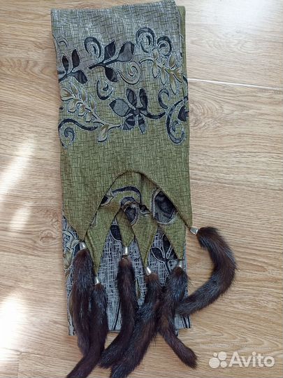 Шарф с хвостами норки