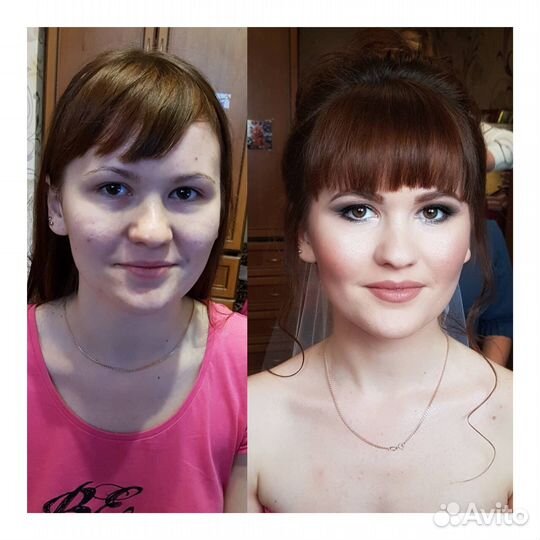 Прически свадебные, вечерние, локоны, макияж