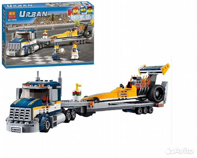 Конструктор Грузовик для перевозки драгстера 345 д