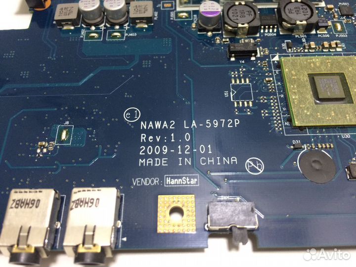 Материнсая плата Lenovo G555 LA-5972P неисправная