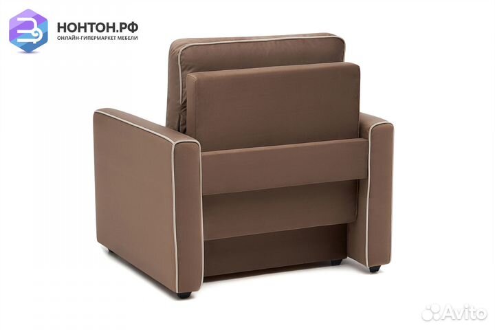 Кресло еврокнижка Леон коричневое