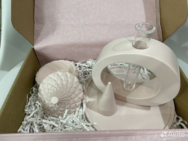 Подарочный набор ваза, шкатулка, сухоцветы