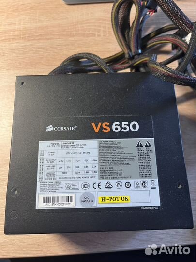 Блок питания corsar vs 650 (сломан вентилятор)