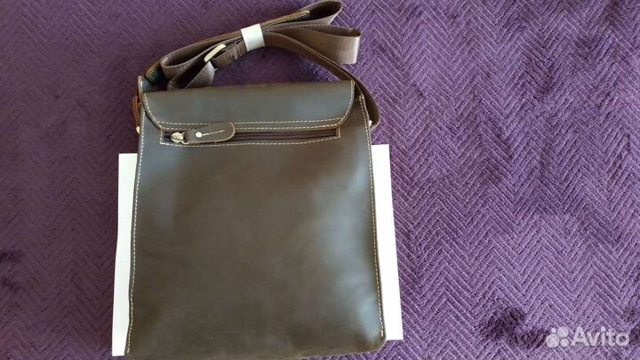 Сумка мужская через плечо (кожа)