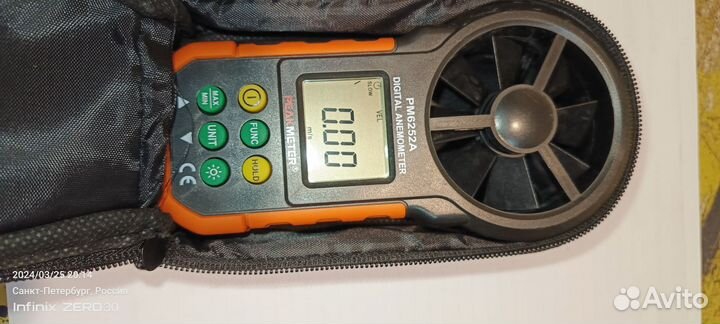 Цифровой портативный анемометр