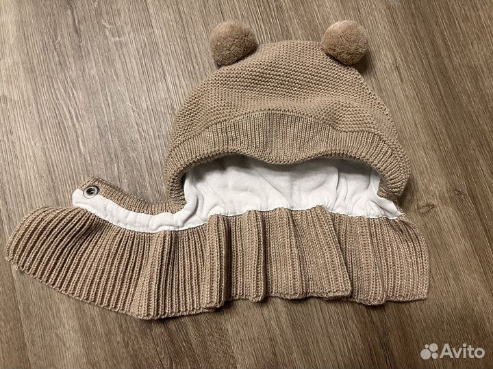 Шапка с манишкой, охват головы до 46 см