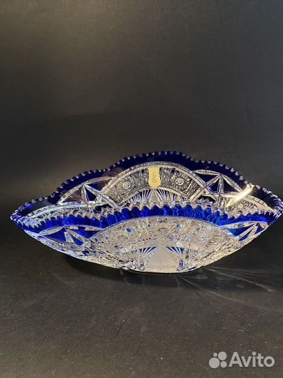 Ваза для фруктов хрусталь