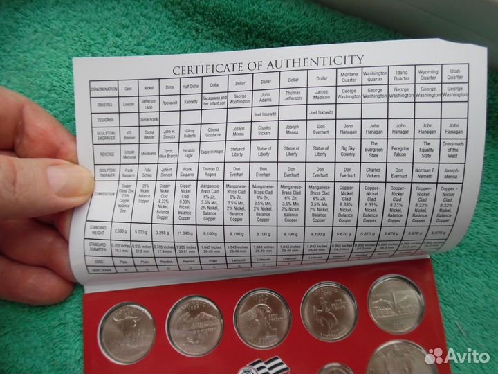 Монеты США годовой набор 2007 год