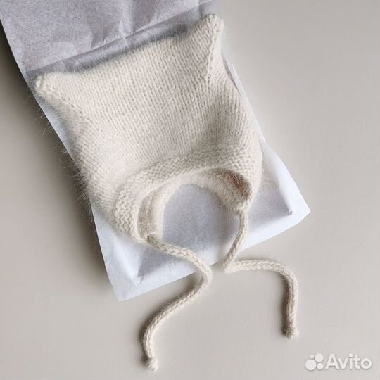 Вязаная шапка детская 3-6 мес