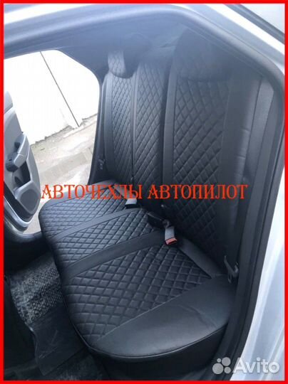 Чехлы Автопилот Hyundai Solaris 2 из экокожи Ромб