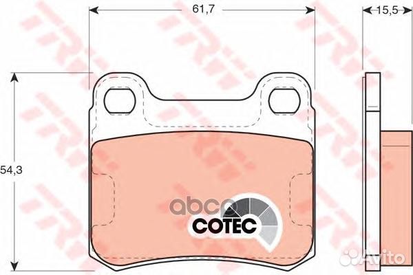 Колодки тормозные GDB911 TRW
