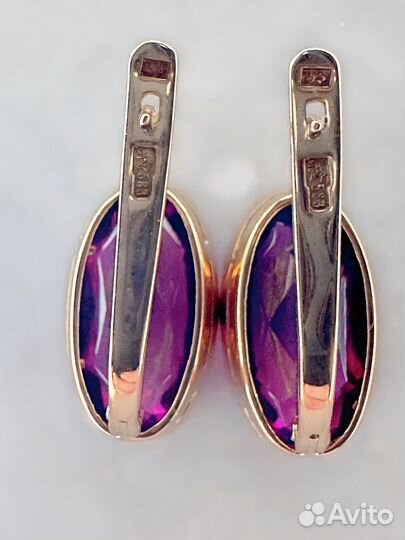 Серьги золотые СССР 583 проба