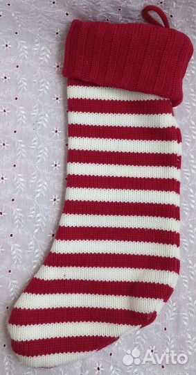 Новогодний чулок Санты для подарков