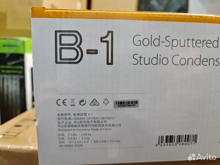 Студийный микрофон Behringer B-1 Новый Гарантия