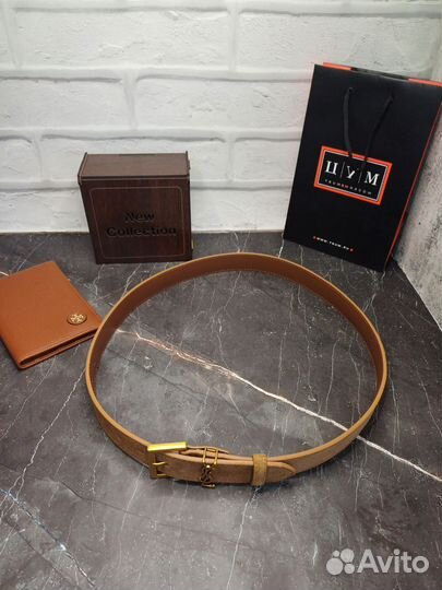 Ремень saint laurent замшевый