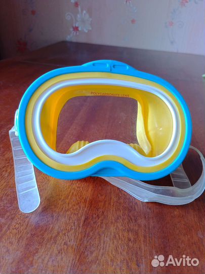 Детский набор для плавания ласты маска трубка