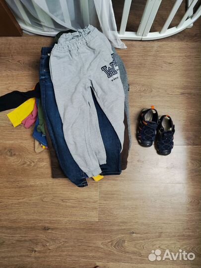 Большой пакет вещей на мальчика 116 +сандалии 29
