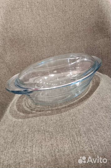 Утятница с крышкой стеклянная