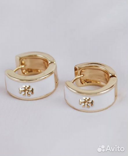 Серьги -конго в стиле Tory Burch