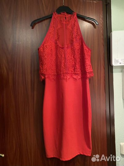 Коктейльное секси красное платье. Новое. Майами