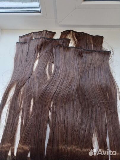 Волосы на заколках искусственные