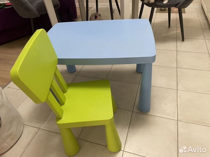 Детский стол и стул IKEA маммут