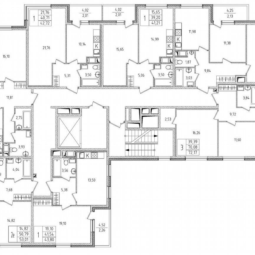 2-к. квартира, 39,2 м², 6/8 эт.