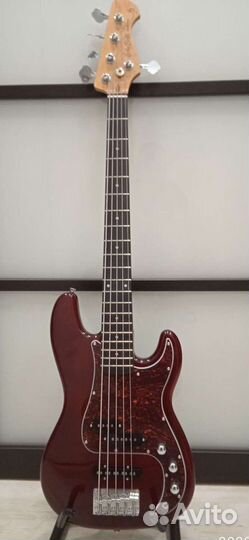 Бас-гитара 5 струн Harley Benton PJ-5 HTR Deluxe