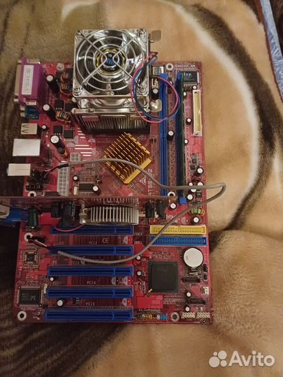 Комплект мать 478+проц intel pentium 4 озу 256 mb