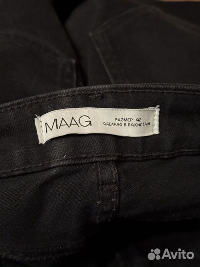 Джинсы женские черные прямые