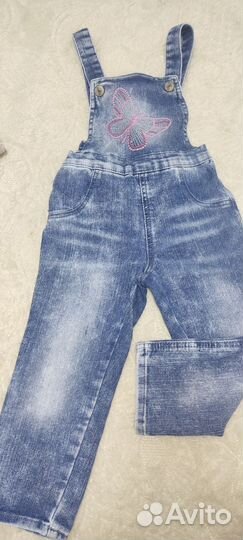 Комбинезон джинсовый 92