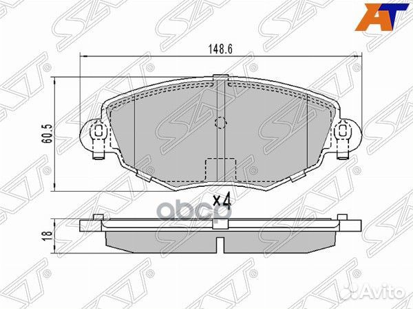 Колодки тормозные перед ford transit 02-06/mond